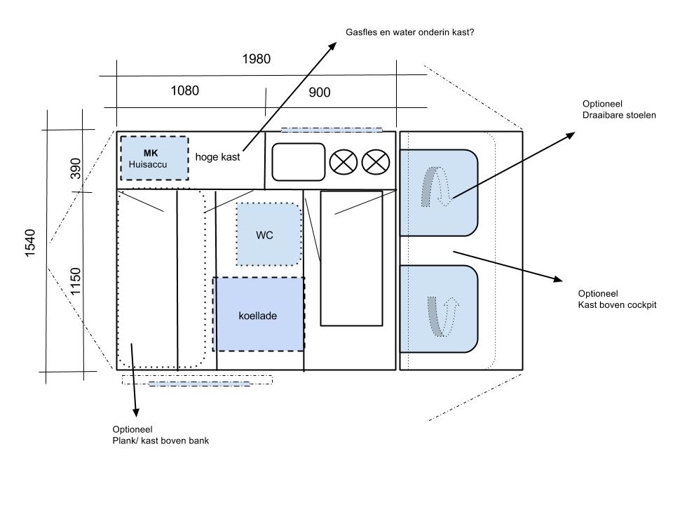 minicamper-plattegrond